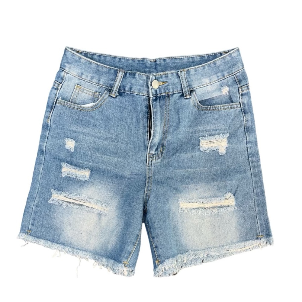 Denim Faded Jean Shorts
